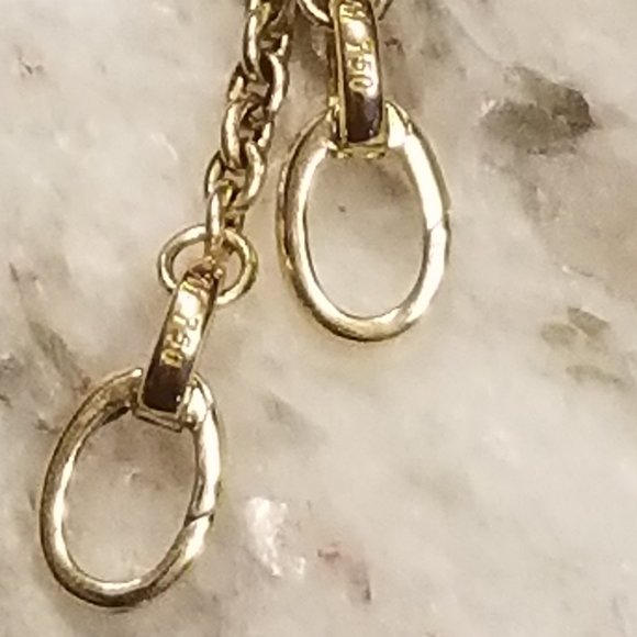 MONICA RICH KOSANN CHANGEABLE DESIGN YOUR OWN 18" 18K GOLD STEEL NECKLACE CHAIN - Picture 13 of 15